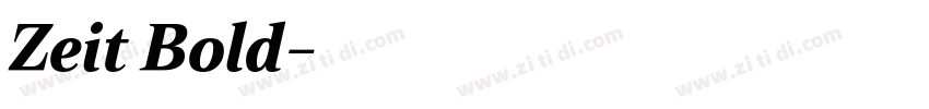 Zeit Bold字体转换